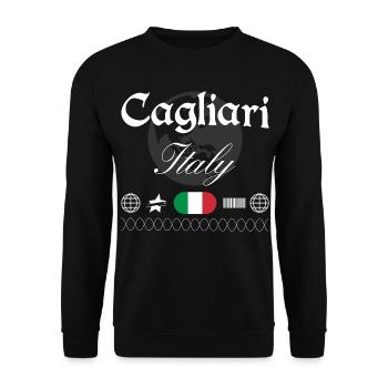 Cagliari Italien Streetwear Reise Souvenir - Unisex Pullover - Schwarz - Vorne - Alina (178cm) & Michal (187cm)