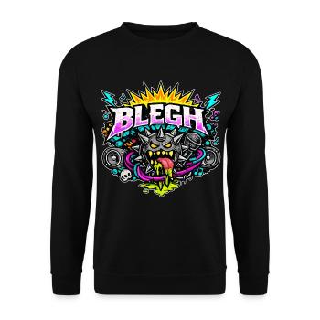 Blegh Comic Edition - Unisex Pullover - Schwarz - Vorne - Alina (178cm) & Michal (187cm)