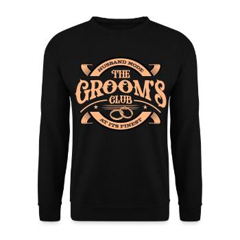 The Grooms Club - Unisex Sweatshirt - black - Front - Alina (178cm) & Michal (187cm)