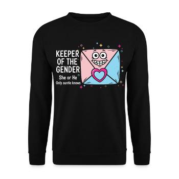 Révélation du sexe : Gardien du genre - Sweat-shirt Unisexe - noir - Devant - Alina (178cm) & Michal (187cm)