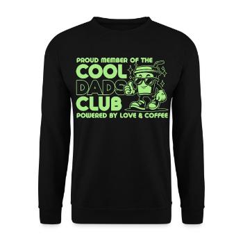 Club des papas cool - Cadeau de fête des pères papa papa - Sweat-shirt Unisexe - noir - Devant - Alina (178cm) & Michal (187cm)