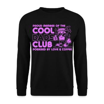 Club des papas cool - Cadeau de fête des pères papa papa - Sweat-shirt Unisexe - noir - Devant - Alina (178cm) & Michal (187cm)