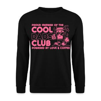 Club des papas cool - Cadeau de fête des pères papa papa - Sweat-shirt Unisexe - noir - Devant - Alina (178cm) & Michal (187cm)