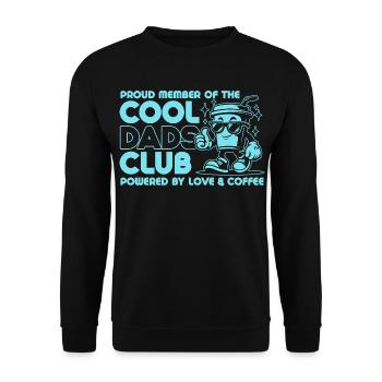 Club des papas cool - Cadeau de fête des pères papa papa - Sweat-shirt Unisexe - noir - Devant - Alina (178cm) & Michal (187cm)