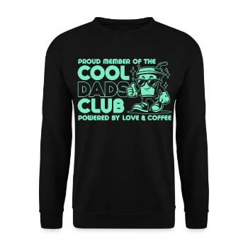 Club des papas cool - Cadeau de fête des pères papa papa - Sweat-shirt Unisexe - noir - Devant - Alina (178cm) & Michal (187cm)