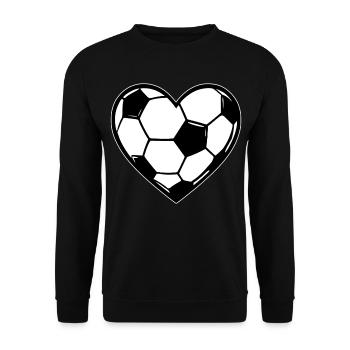 Heartball Football Love - Unisex Sweatshirt - black - Front - Alina (178cm) & Michal (187cm)