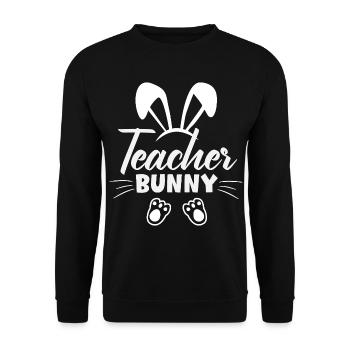 Joyeuse Pâques, douce chasse aux œufs du lapin, œufs de Pâques - Sweat-shirt Unisexe - noir - Devant - Alina (178cm) & Michal (187cm)