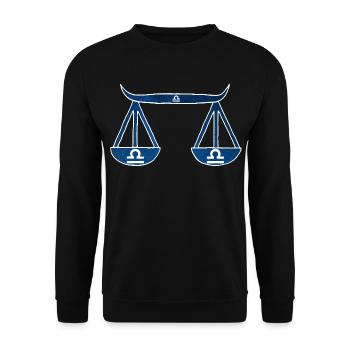 Balance et univers - Sweat-shirt Unisexe - noir - Devant - Alina (178cm) & Michal (187cm)