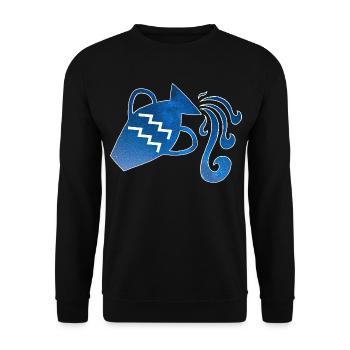 Verseau et univers - Sweat-shirt Unisexe - noir - Devant - Alina (178cm) & Michal (187cm)