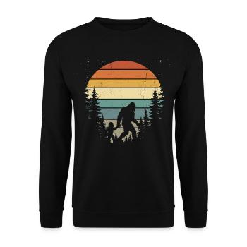 Father, Father's Day, Bigfoot, Father and Son - Unisex Sweatshirt - black - Front - Alina (178cm) & Michal (187cm)