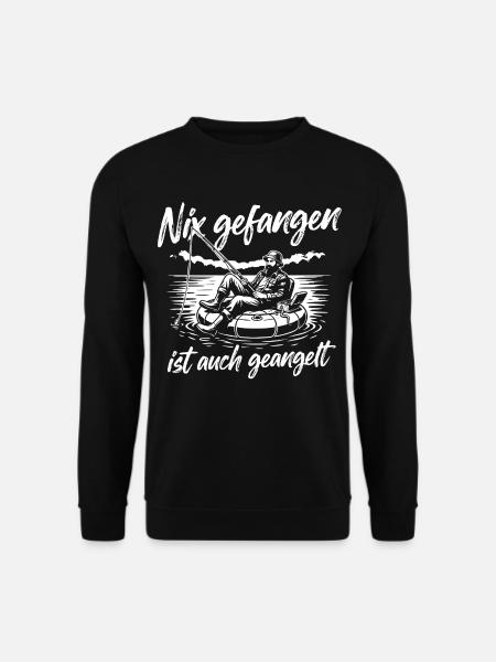 Angeln mit Humor - Unisex Pullover - Schwarz