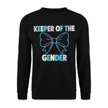 Gender Reveal Bewahrer der Gender Baby Shower - Unisex Pullover - Schwarz - Vorne - Alina (178cm) & Michal (187cm)