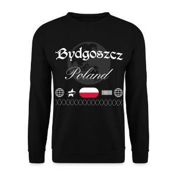Bromberg Polen Streetwear Reise Souvenir - Unisex Pullover - Schwarz - Vorne - Alina (178cm) & Michal (187cm)