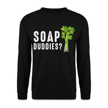 Soap Buddies Céleri rient - Sweat-shirt Unisexe - noir - Devant - Alina (178cm) & Michal (187cm)