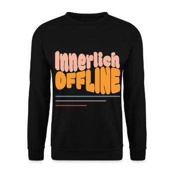 Innerlich Offline – Bitte Später Erneut Versuchen - Unisex Pullover - Schwarz - Vorne - Alina (178cm) & Michal (187cm)