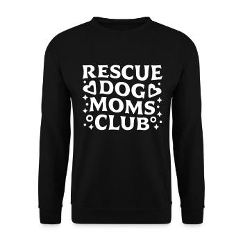 Rescue dog moms club - Unisex Sweatshirt - black - Front - Alina (178cm) & Michal (187cm)
