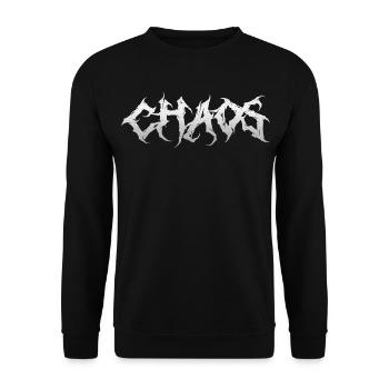 Chaos Death Metal – Typographie du grunge heavy metal - Sweat-shirt Unisexe - noir - Devant - Alina (178cm) & Michal (187cm)