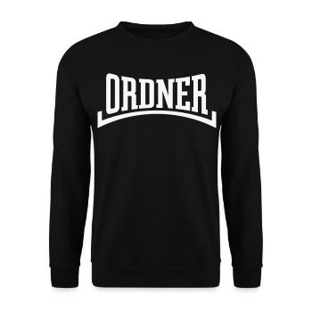 Folders (Order / Security / White) - Unisex Sweatshirt - black - Front - Alina (178cm) & Michal (187cm)