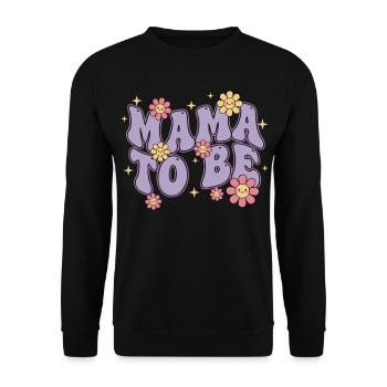 Révélation du sexe Maman pour être la mère de la baby shower Papa - Sweat-shirt Unisexe - noir - Devant - Alina (178cm) & Michal (187cm)