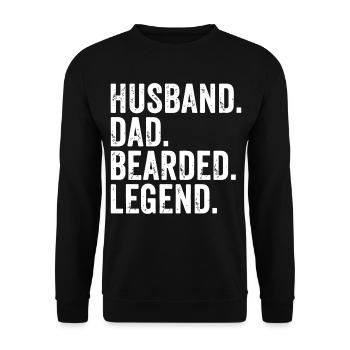 Gift for bearded husbands and bearded dads - Unisex Sweatshirt - black - Front - Alina (178cm) & Michal (187cm)