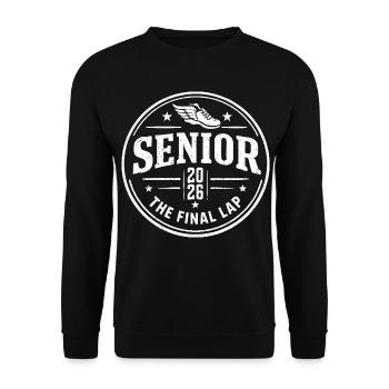 Diploma 2026 Senior School Sport Gift Idea - Unisex Sweatshirt - black - Front - Alina (178cm) & Michal (187cm)