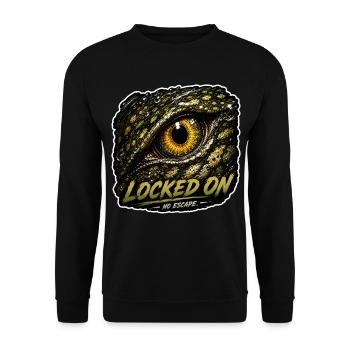 T-shirt de pêche au brochet verrouillé - Sweat-shirt Unisexe - noir - Devant - Alina (178cm) & Michal (187cm)