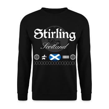 Stirling Scotland Streetwear Travel Souvenir - Unisex Sweatshirt - black - Front - Alina (178cm) & Michal (187cm)