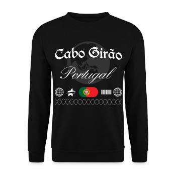 Cabo Girão Portugal Streetwear Reise Souvenir - Unisex Pullover - Schwarz - Vorne - Alina (178cm) & Michal (187cm)