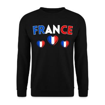 Drapeau France Cadeau Homme Femme France Cadeau - Sweat-shirt Unisexe - noir - Devant - Alina (178cm) & Michal (187cm)