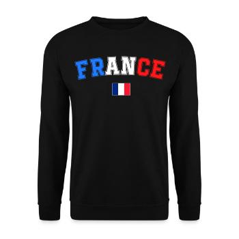 Drapeau France Cadeau Homme Femme France Cadeau - Sweat-shirt Unisexe - noir - Devant - Alina (178cm) & Michal (187cm)