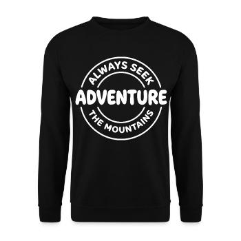 Berg Wandern Spruch - Unisex Pullover - Schwarz - Vorne - Alina (178cm) & Michal (187cm)
