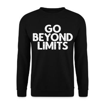 Aller au-delà des limites - Sweat-shirt Unisexe - noir - Devant - Alina (178cm) & Michal (187cm)