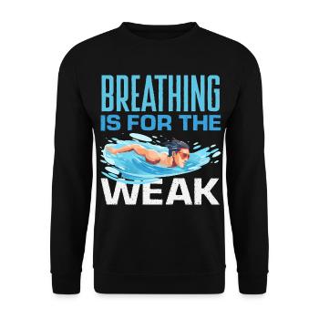 Funny Swimmers Sayings & Swimming Club Design - Unisex Sweatshirt - black - Front - Alina (178cm) & Michal (187cm)
