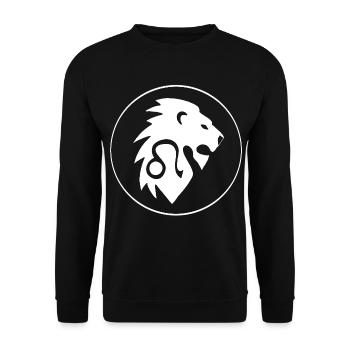 Leo Star Sign (White) - Unisex Sweatshirt - black - Front - Alina (178cm) & Michal (187cm)