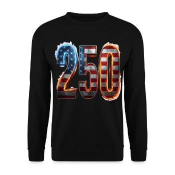 250 ans d’Amérique - Sweat-shirt Unisexe - noir - Devant - Alina (178cm) & Michal (187cm)