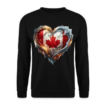 Bonne fête du Canada - Sweat-shirt Unisexe - noir - Devant - Alina (178cm) & Michal (187cm)
