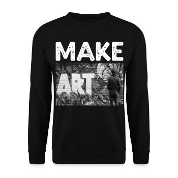 Crée de l’art - Sweat-shirt Unisexe - noir - Devant - Alina (178cm) & Michal (187cm)