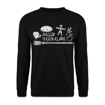 Lughnasadh Lughnasa Lammas First Festival - Unisex Sweatshirt - black - Front - Alina (178cm) & Michal (187cm)