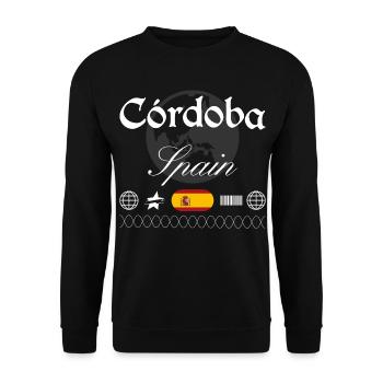 Córdoba Spain Streetwear Travel Souvenir - Unisex Sweatshirt - black - Front - Alina (178cm) & Michal (187cm)