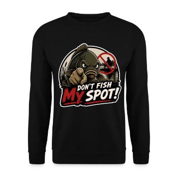 Carp Fishing My Spot T-Shirt - Unisex Sweatshirt - black - Front - Alina (178cm) & Michal (187cm)
