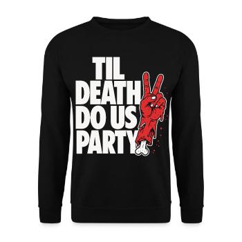 Till Death Do Us Party Zombie - Unisex Sweatshirt - black - Front - Alina (178cm) & Michal (187cm)