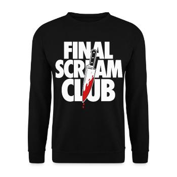 Final Scream Club Horror Design - Unisex Sweatshirt - black - Front - Alina (178cm) & Michal (187cm)