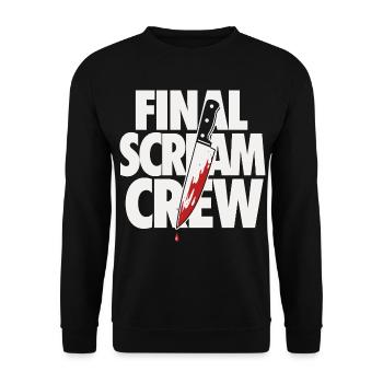 Final Scream Club Horror Design - Unisex Sweatshirt - black - Front - Alina (178cm) & Michal (187cm)