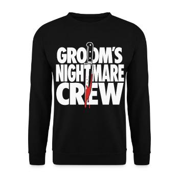 Groom's Nightmare Horror Crew Design - Unisex Sweatshirt - black - Front - Alina (178cm) & Michal (187cm)