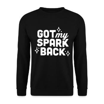 J’ai retrouvé mon étincelle - Sweat-shirt Unisexe - noir - Devant - Alina (178cm) & Michal (187cm)