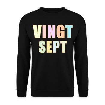 27e anniversaire - Vingt-Sept - Sweat-shirt Unisexe - noir - Devant - Alina (178cm) & Michal (187cm)