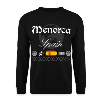 Menorca Spanien Streetwear Reise Souvenir - Unisex Pullover - Schwarz - Vorne - Alina (178cm) & Michal (187cm)
