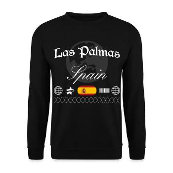 Las Palmas Spanien Streetwear Reise Souvenir - Unisex Pullover - Schwarz - Vorne - Alina (178cm) & Michal (187cm)
