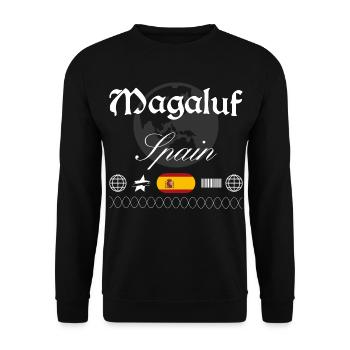 Magaluf Spain Streetwear Travel Souvenir - Unisex Sweatshirt - black - Front - Alina (178cm) & Michal (187cm)