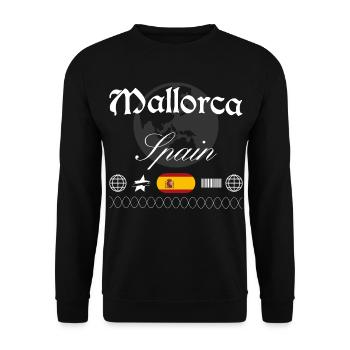 Mallorca Spanien Streetwear Reise Souvenir - Unisex Pullover - Schwarz - Vorne - Alina (178cm) & Michal (187cm)